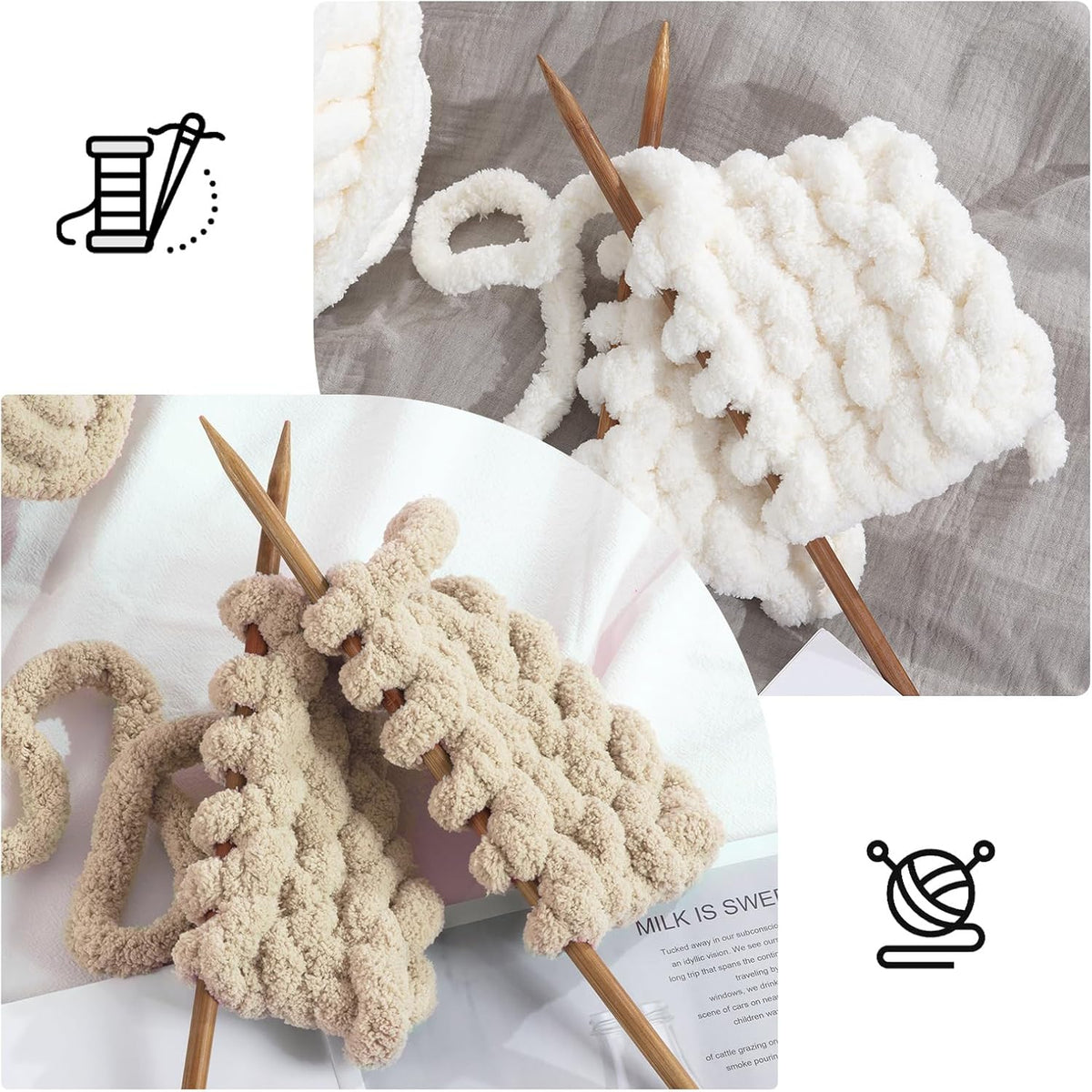 HOMBYS assorted chunky chenille yarn product image