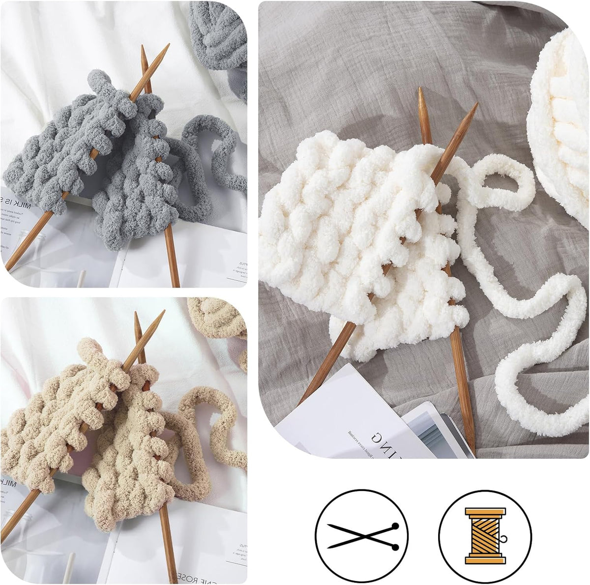 HOMBYS assorted chunky chenille yarn product image