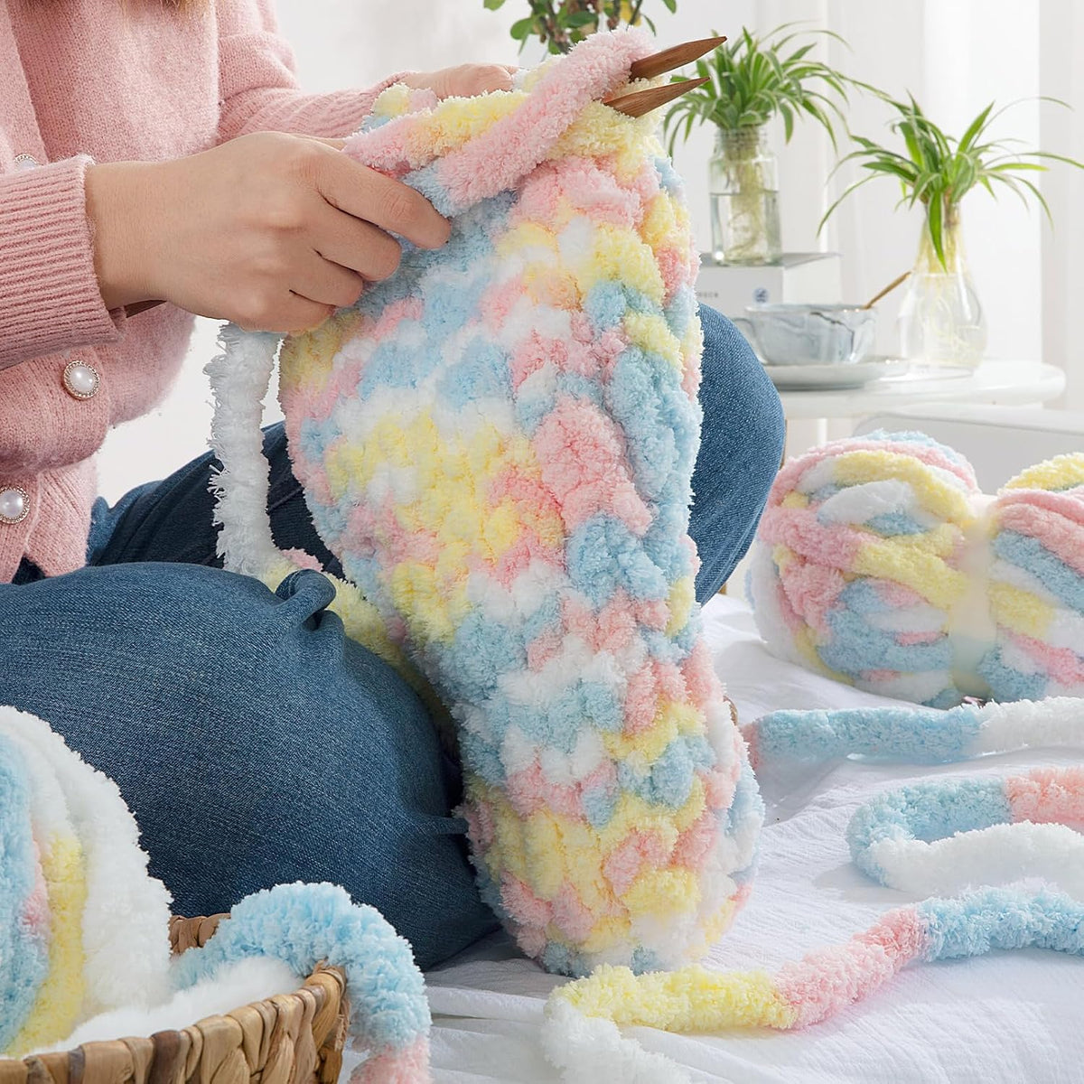 HOMBYS mixed chunky chenille yarn product image