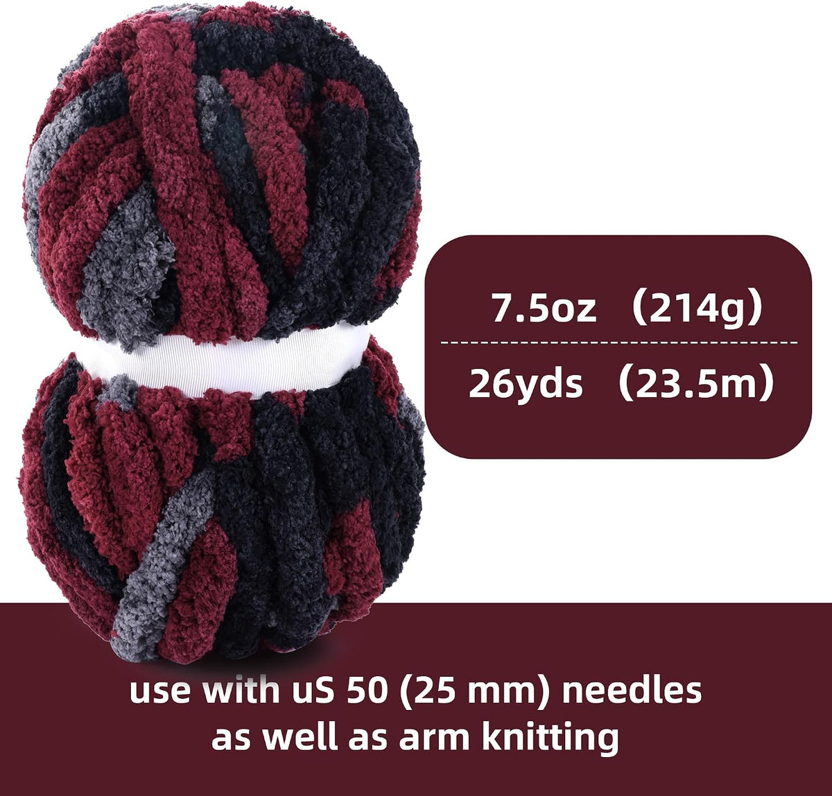HOMBYS mixed chunky chenille yarn product image