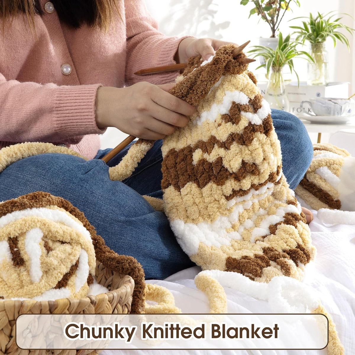 HOMBYS mixed chunky chenille yarn product image