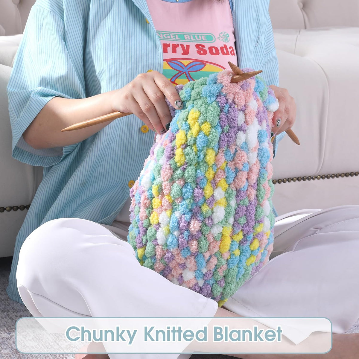 HOMBYS mixed chunky chenille yarn product image