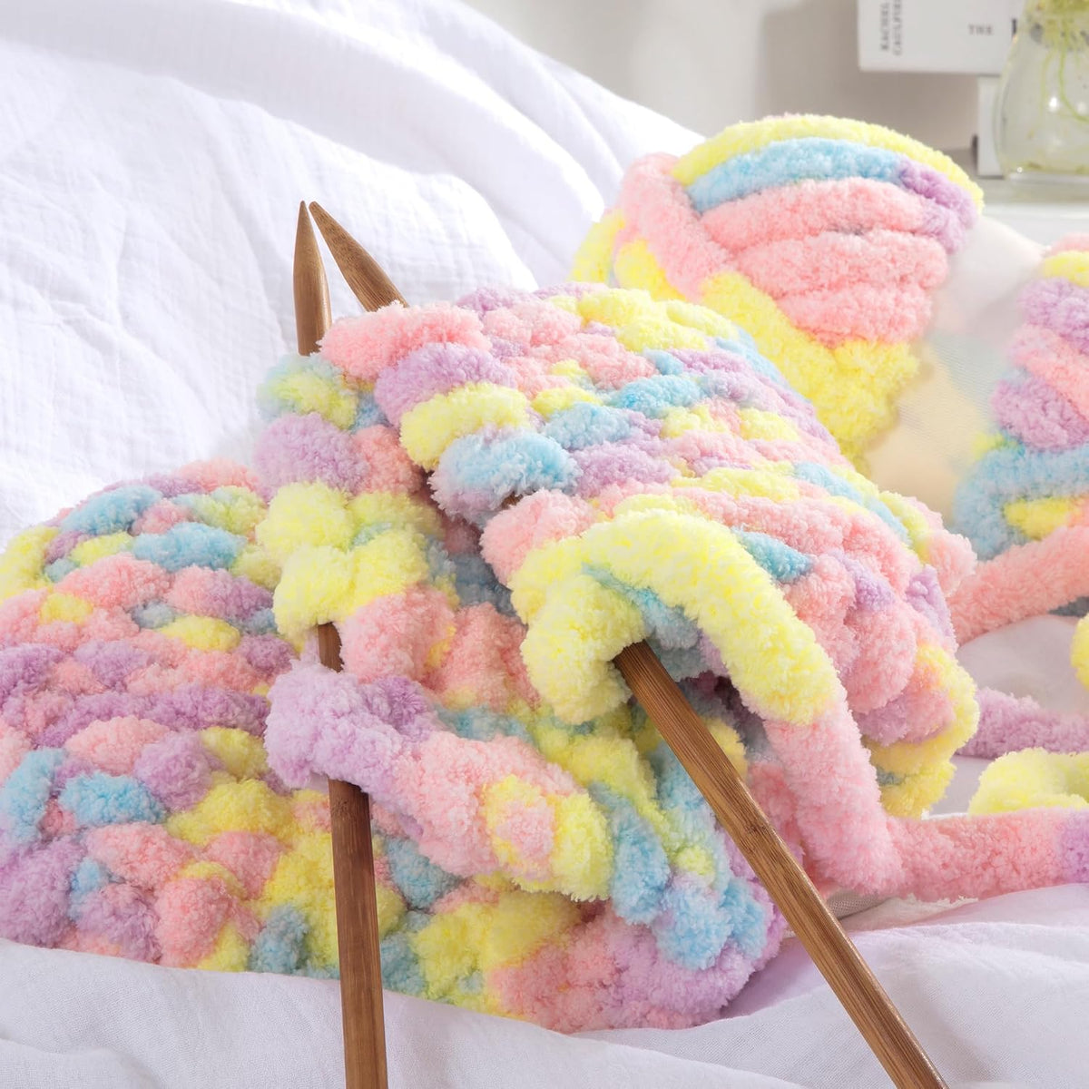 HOMBYS mixed chunky chenille yarn product image