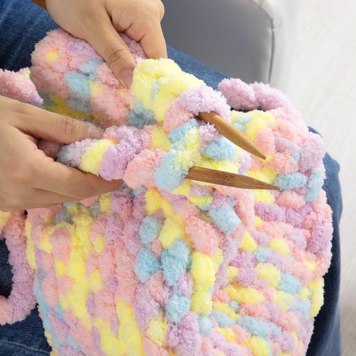 HOMBYS mixed chunky chenille yarn product image