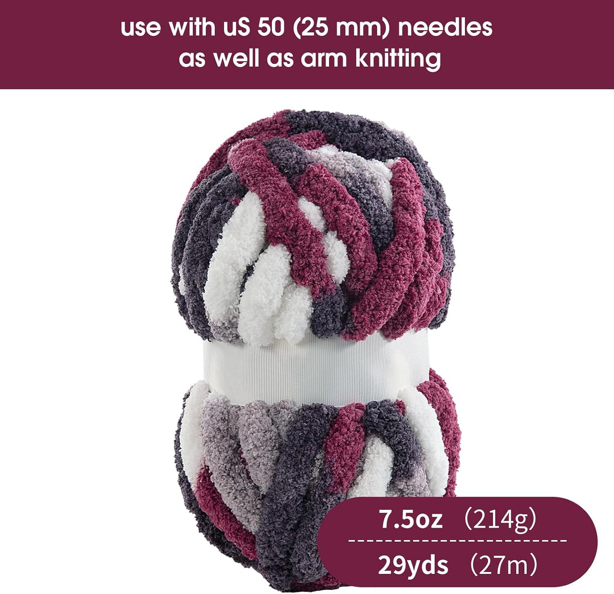 HOMBYS mixed chunky chenille yarn product image