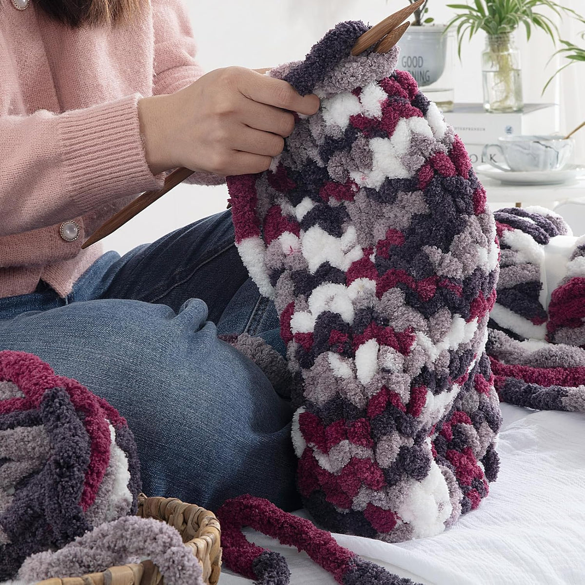 HOMBYS mixed chunky chenille yarn product image