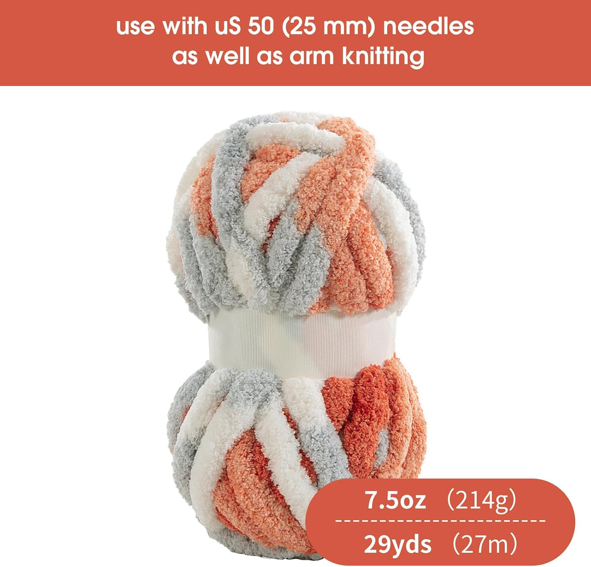 HOMBYS mixed chunky chenille yarn product image