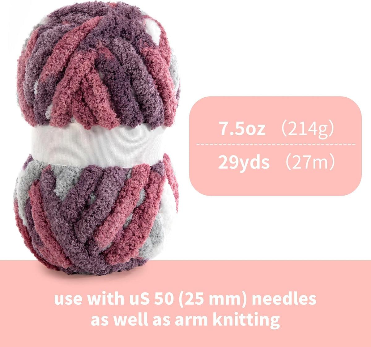 HOMBYS mixed chunky chenille yarn product image