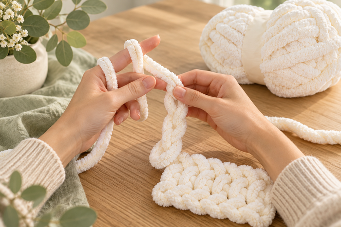 HOMBYS chunky chenille beginner guide scene