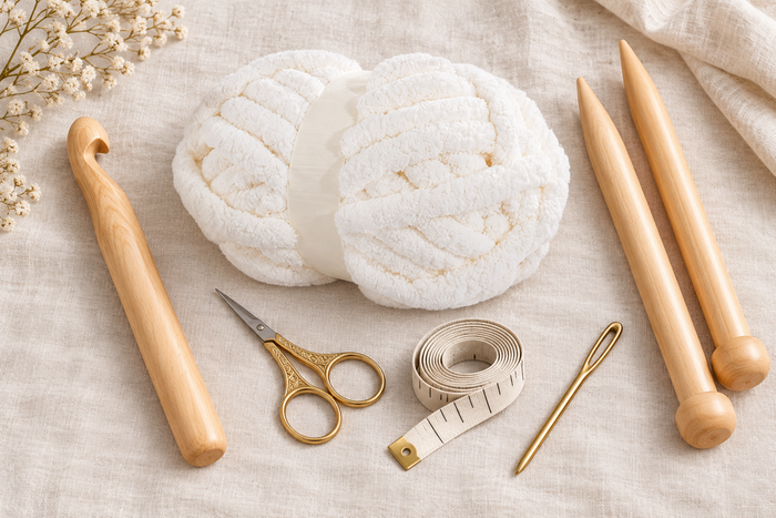 HOMBYS chunky chenille tools guide scene