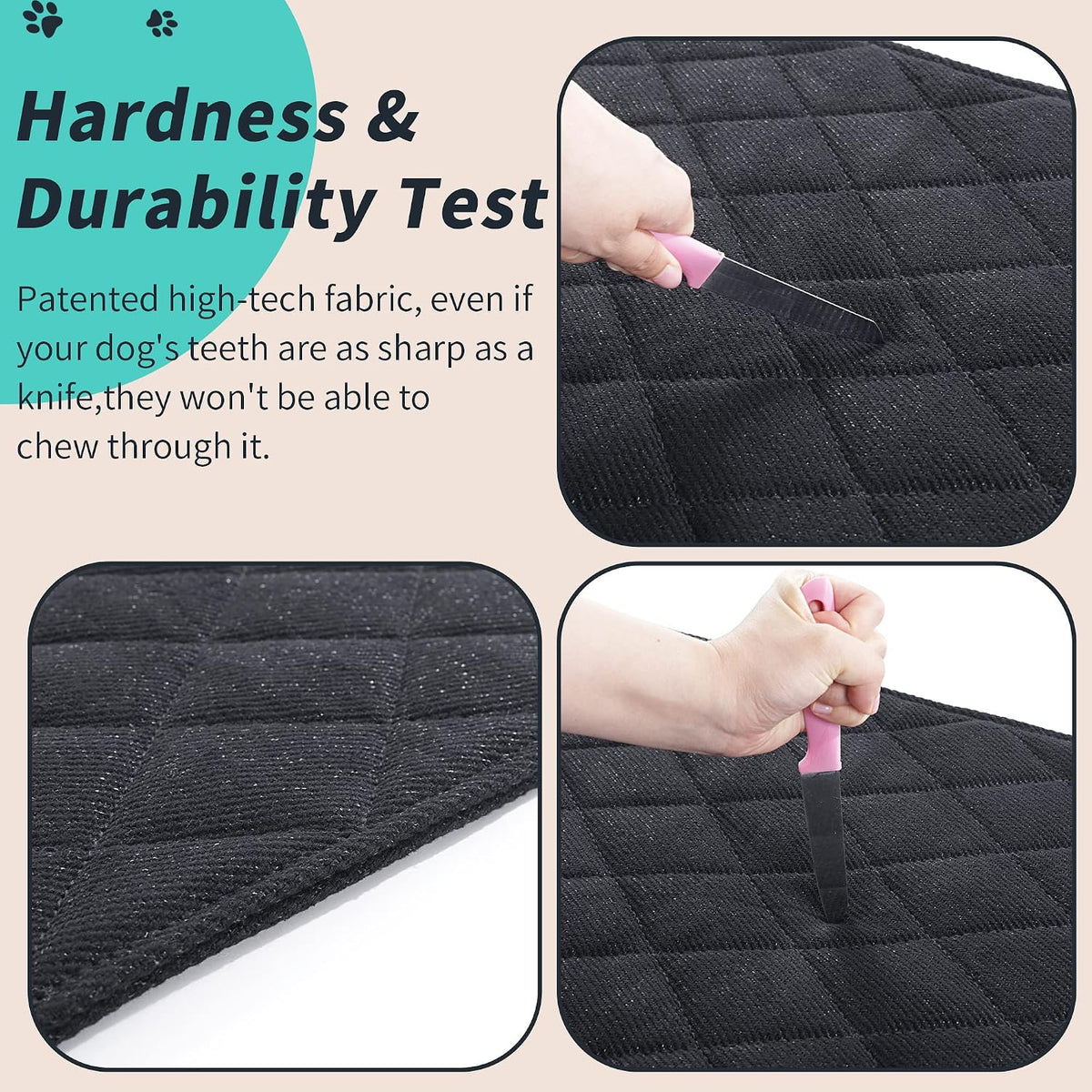 Hombys quilted chew resistant dog crate pad