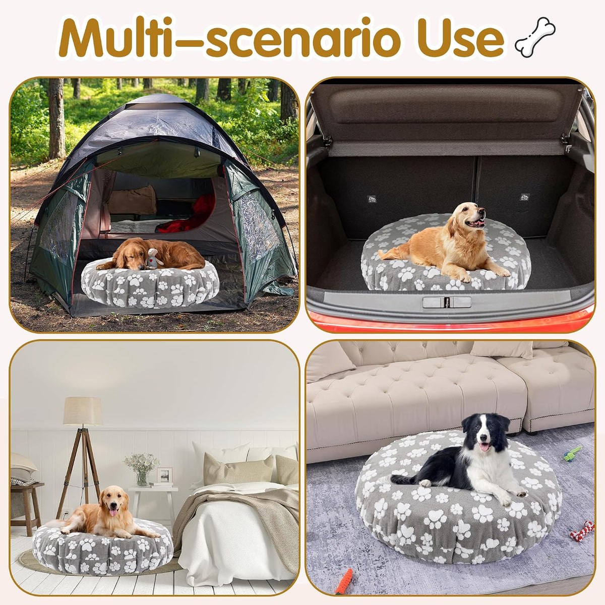 Hombys round waterproof dog bed cover