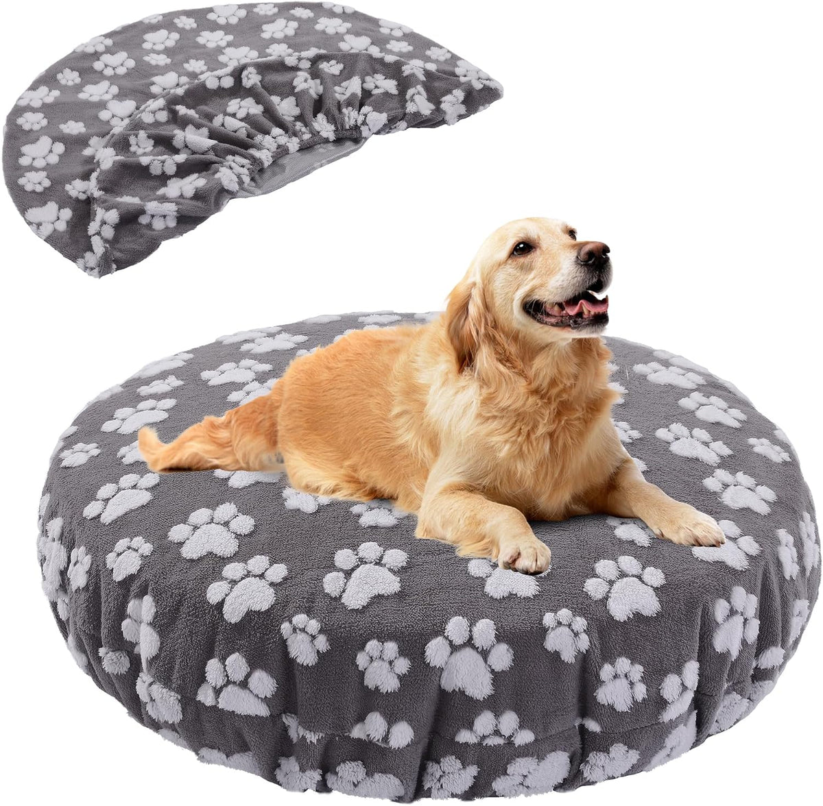 Hombys round dog bed cover dark-gray