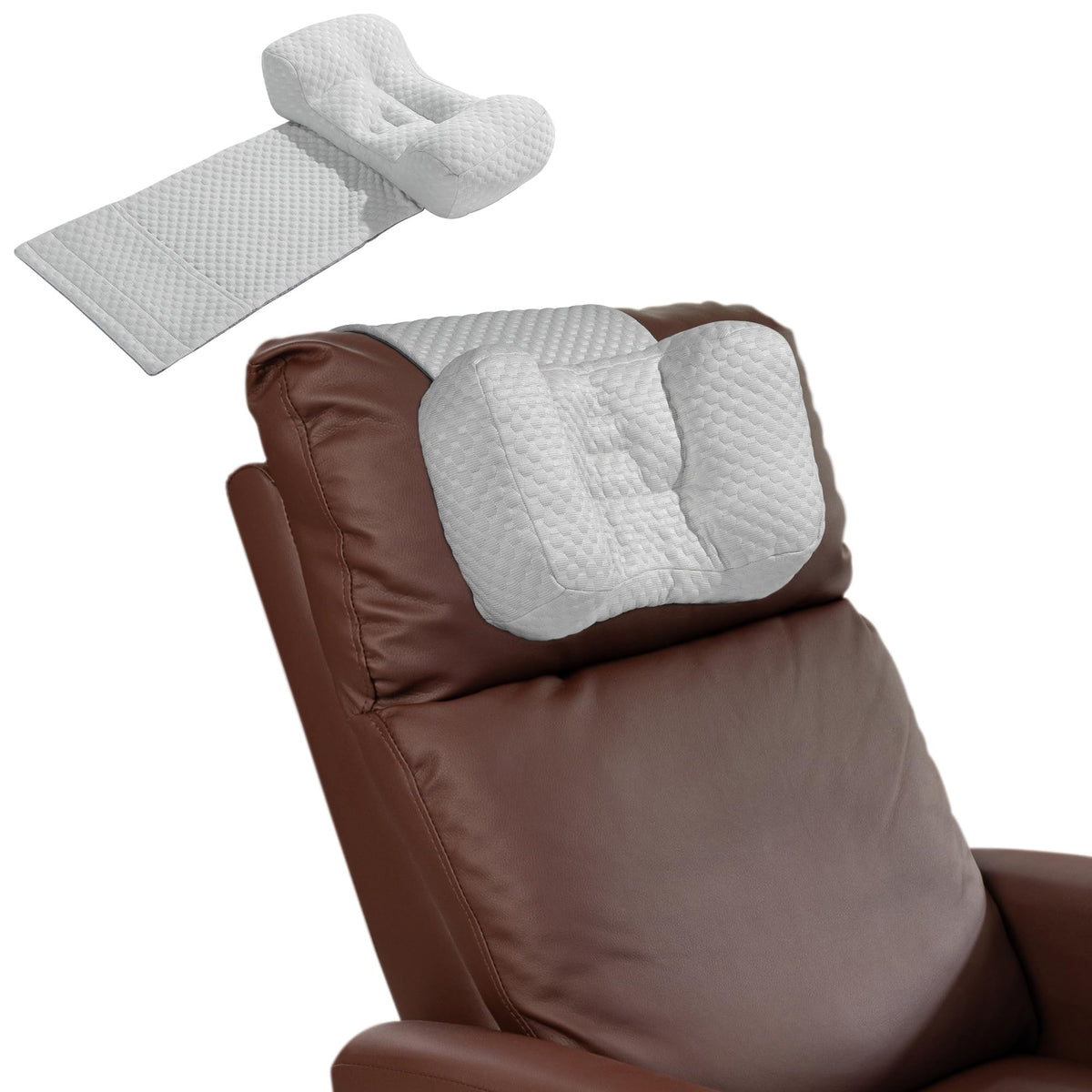 HOMBYS Neck Pillow for Recliners – Cervical Support Headrest Cushion with Pocket