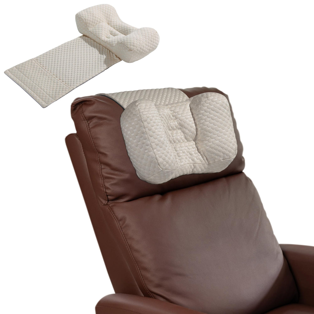 HOMBYS Neck Pillow for Recliners – Cervical Support Headrest Cushion with Pocket