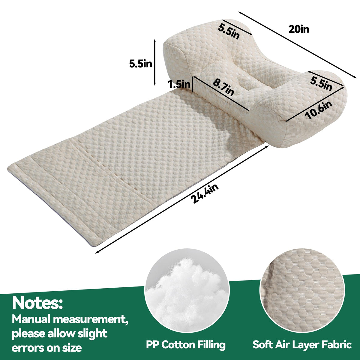 HOMBYS Neck Pillow for Recliners – Cervical Support Headrest Cushion with Pocket