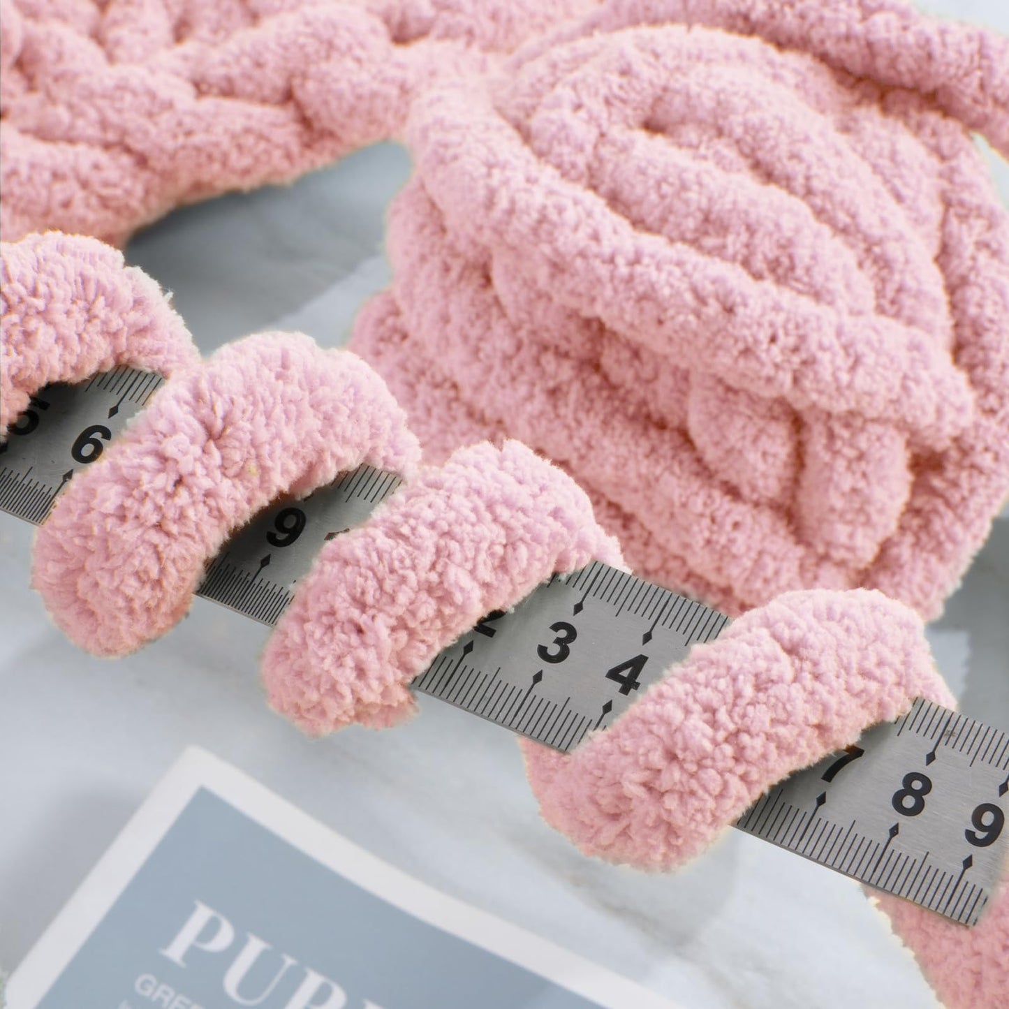 HOMBYS Pink Chunky Chenille Yarn, 8 Skeins, 27 yd / 8 oz Each