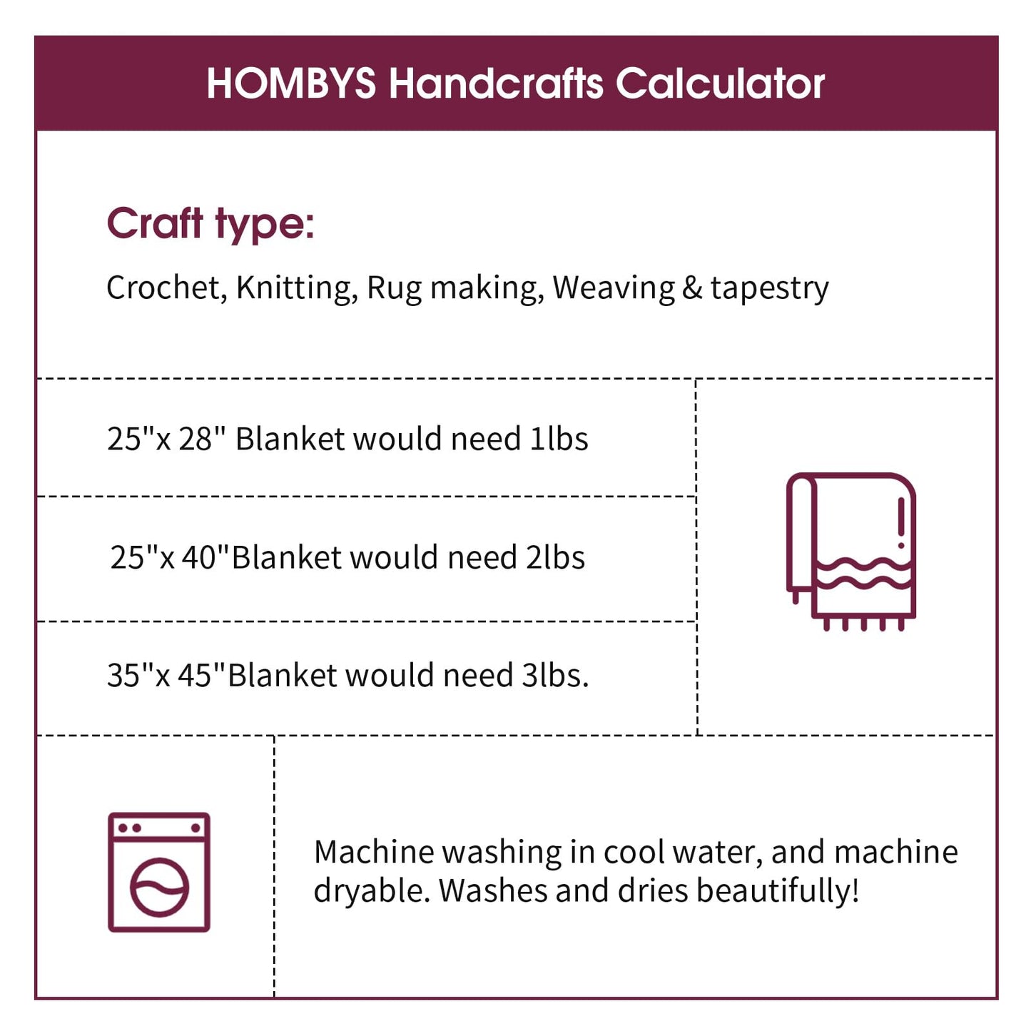 HOMBYS Wine Red,Grey,White Variegated Chunky Chenille Yarn, 8 Skeins, 26 yd / 7.5 oz Each