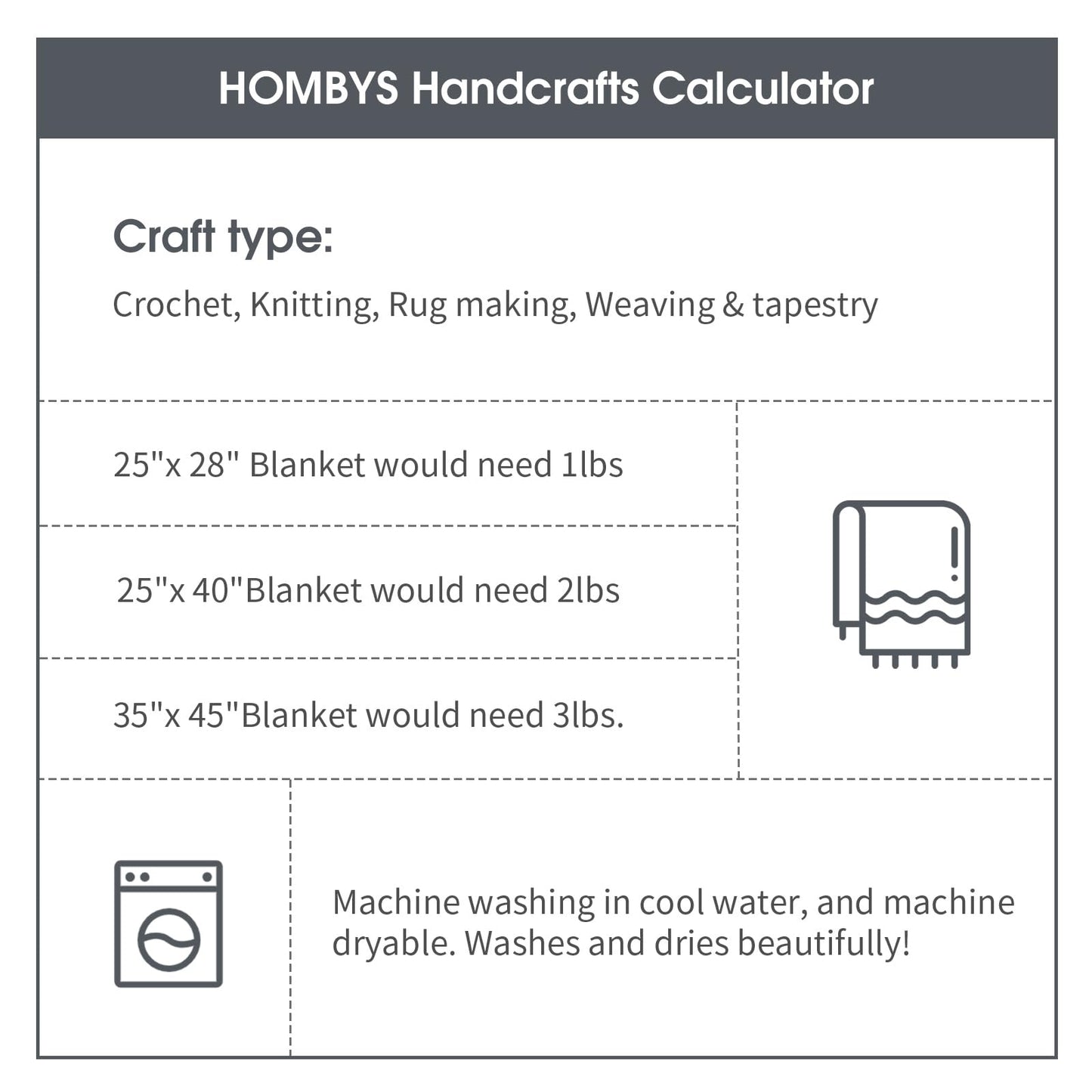 HOMBYS 2Cream+2 Light Grey+2 Medium Grey+2 Dark Grey Chunky Chenille Yarn, 8 Skeins, 27 yd / 8 oz Each