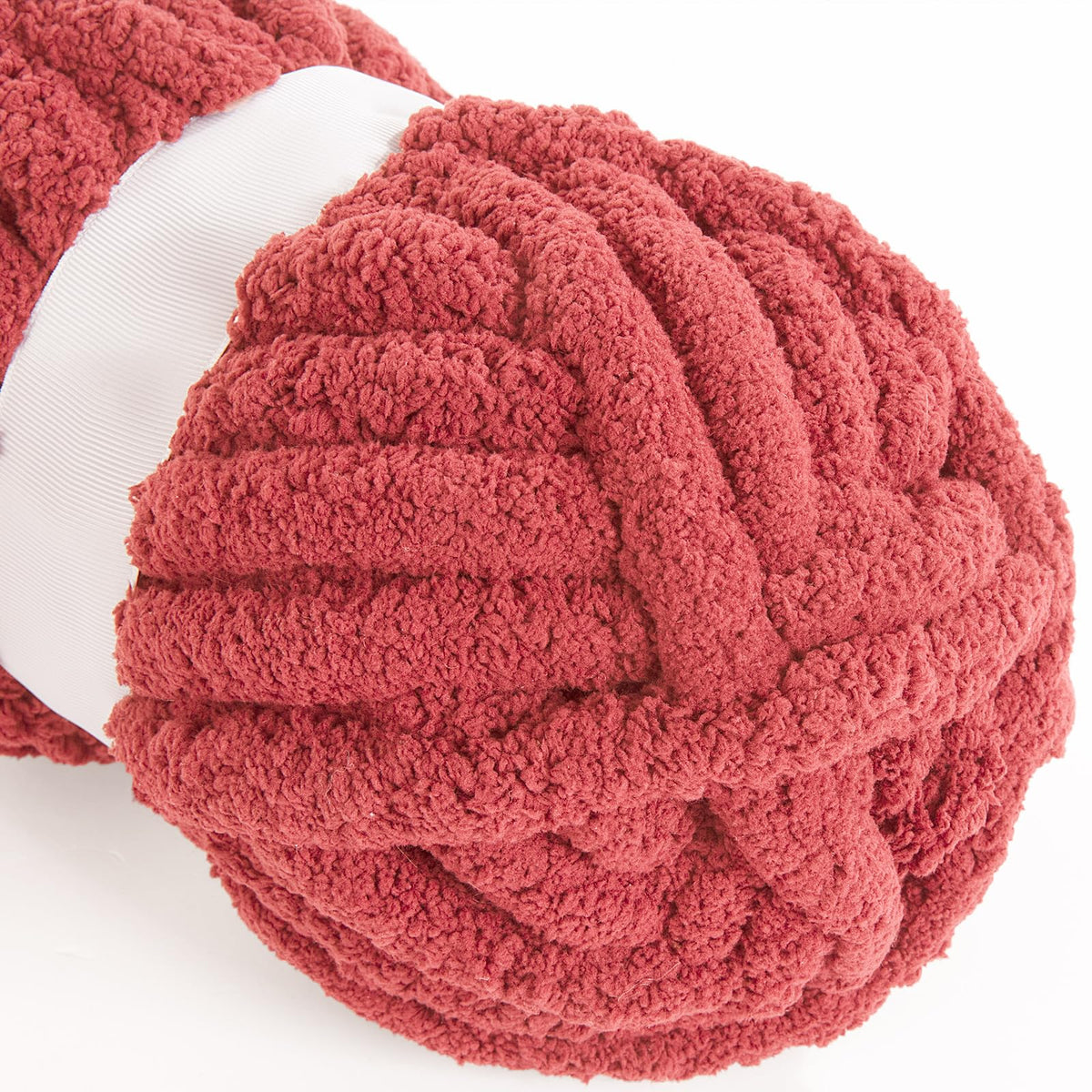 HOMBYS red Chunky Chenille Yarn, 8 Skeins, 27 yd / 8 oz Each