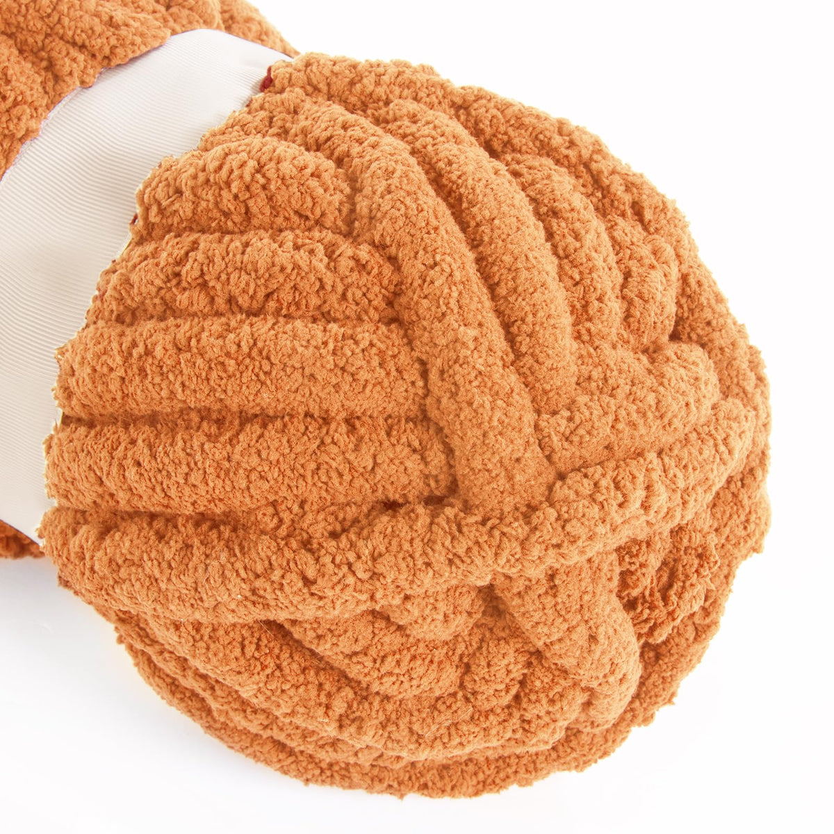 HOMBYS Orange Chunky Chenille Yarn, 8 Skeins, 27 yd / 8 oz Each