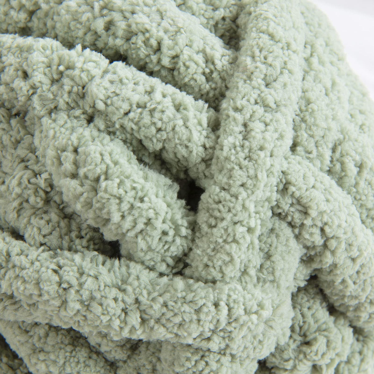 HOMBYS Sage Green Chunky Chenille Yarn, 8 Skeins, 27 yd / 8 oz Each