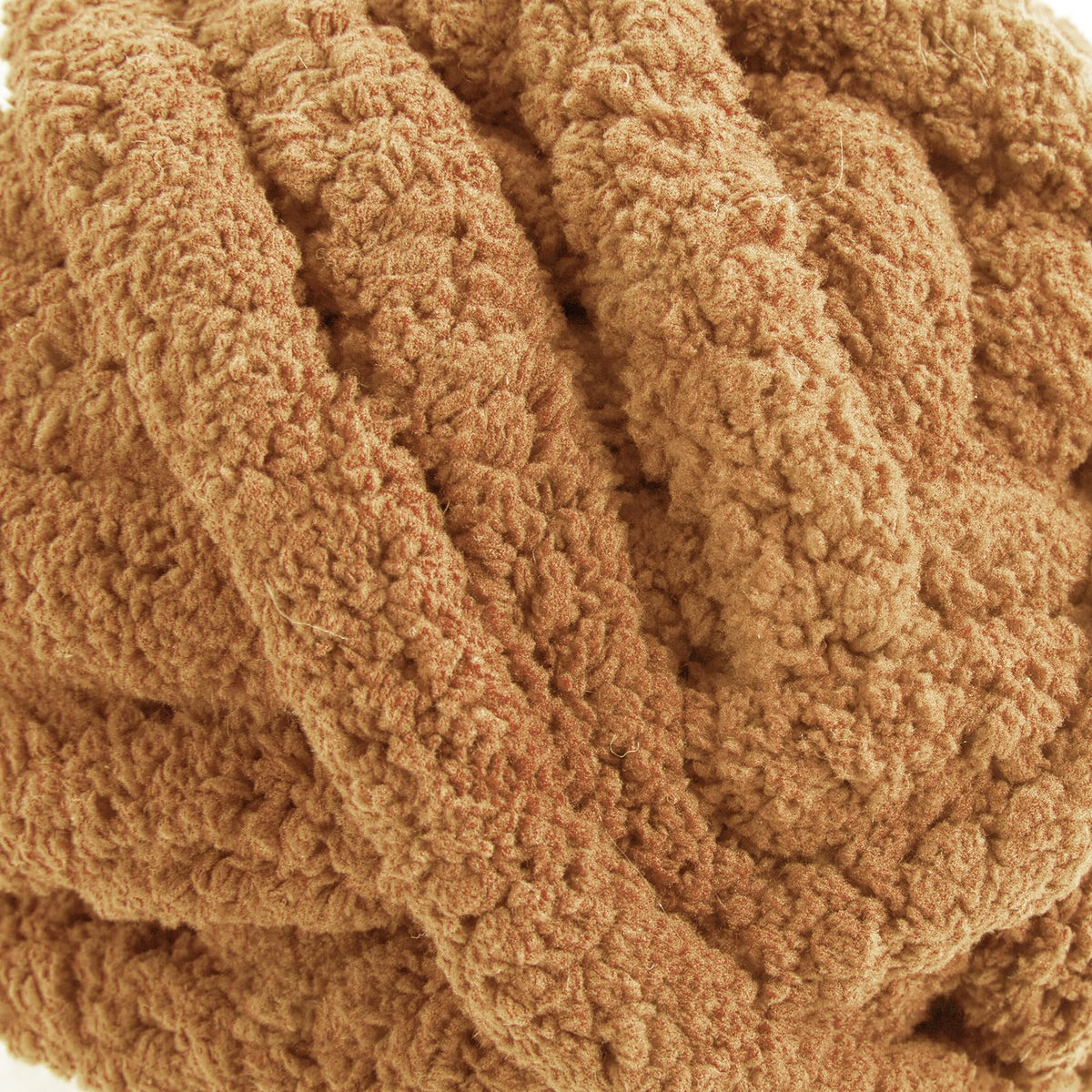 HOMBYS Light Coffee Chunky Chenille Yarn, 8 Skeins, 27 yd / 8 oz Each