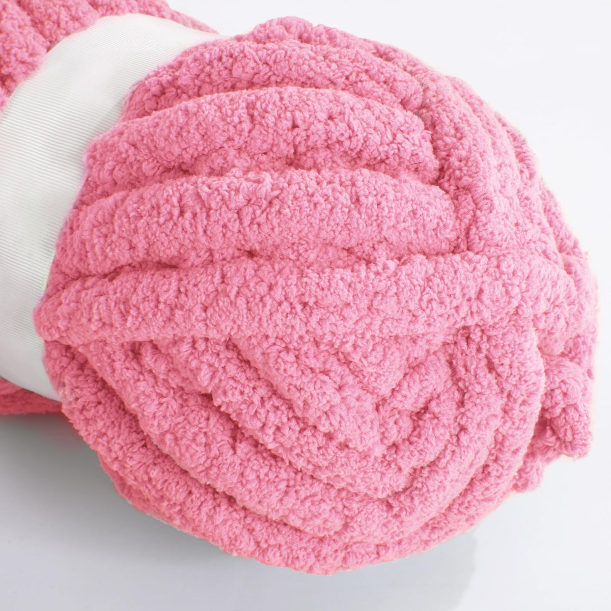 HOMBYS Rose Red Chunky Chenille Yarn, 8 Skeins, 27 yd / 8 oz Each