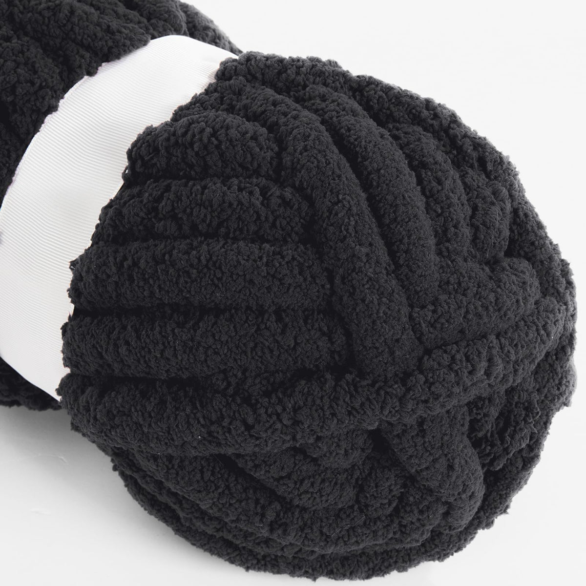 HOMBYS black Chunky Chenille Yarn, 8 Skeins, 27 yd / 8 oz Each