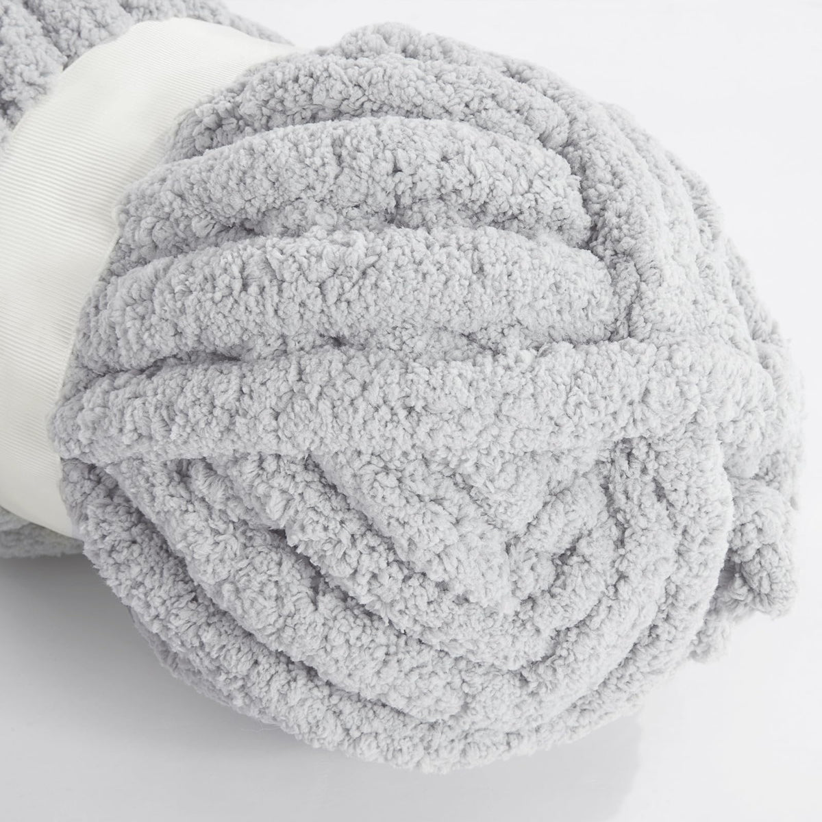 HOMBYS Smoke Grey Chunky Chenille Yarn, 8 Skeins, 27 yd / 8 oz Each