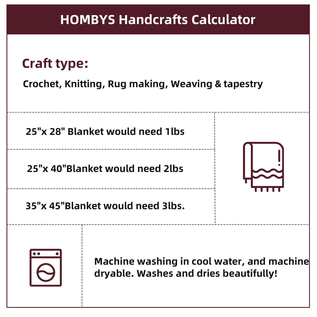 HOMBYS Wine Red,Black,Grey Variegated Chunky Chenille Yarn, 8 Skeins, 26 yd / 7.5 oz Each