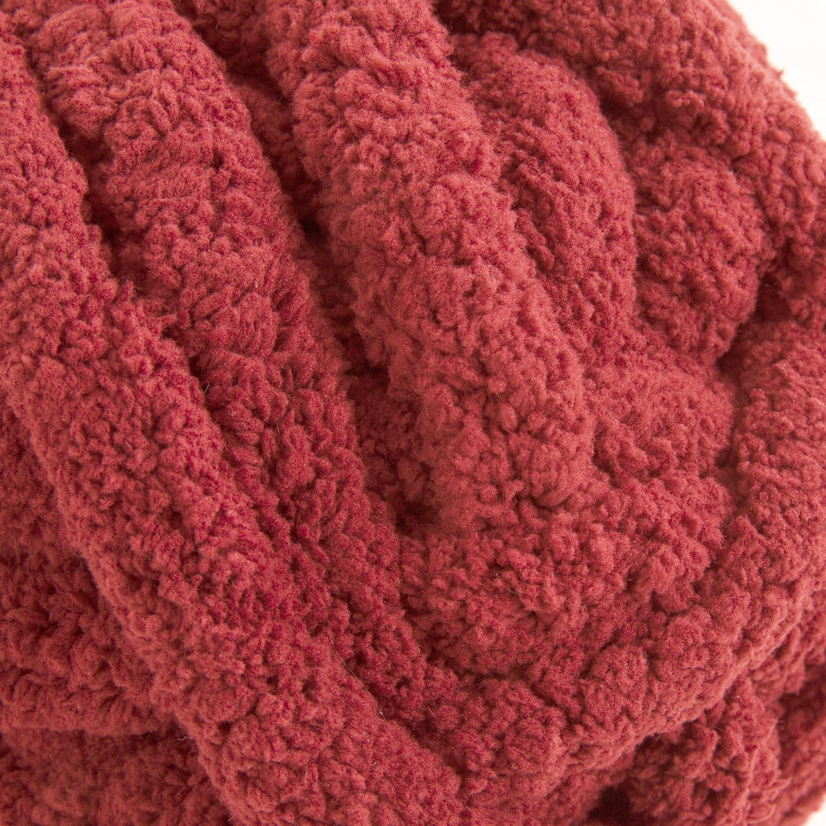 HOMBYS red Chunky Chenille Yarn, 8 Skeins, 27 yd / 8 oz Each