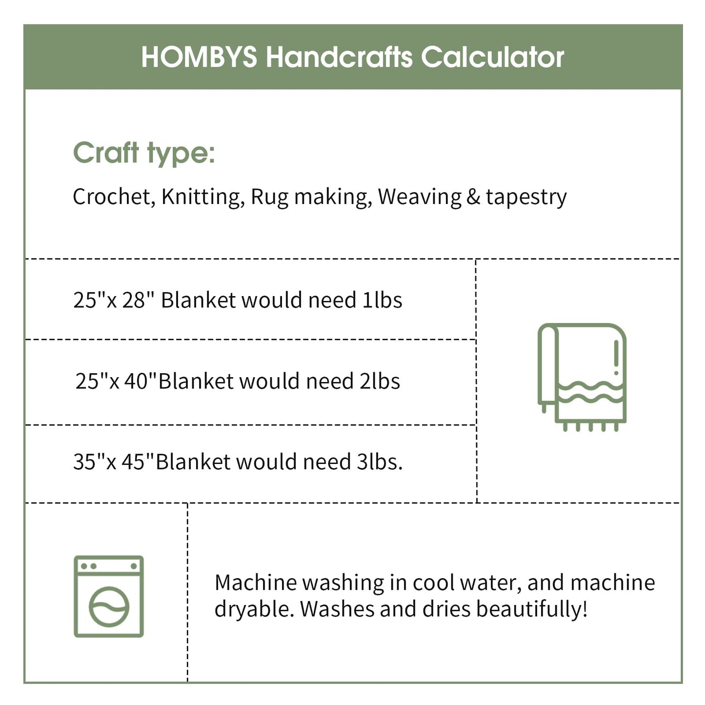 HOMBYS 4 White+4 Sage Green Chunky Chenille Yarn, 8 Skeins, 27 yd / 8 oz Each