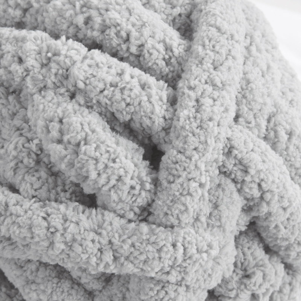 HOMBYS Smoke Grey Chunky Chenille Yarn, 8 Skeins, 27 yd / 8 oz Each