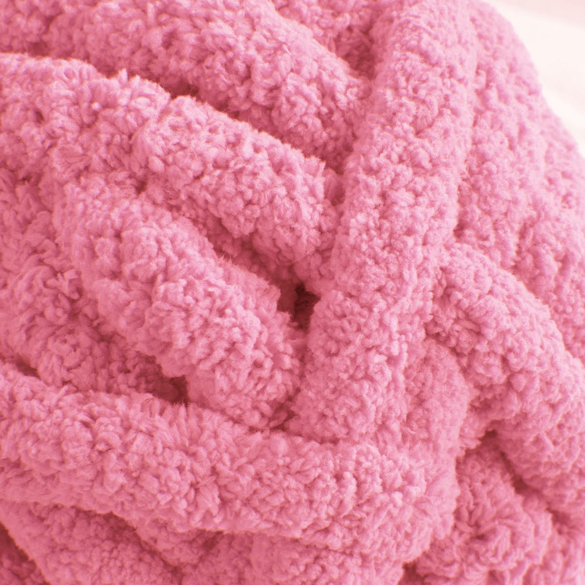 HOMBYS Rose Red Chunky Chenille Yarn, 8 Skeins, 27 yd / 8 oz Each