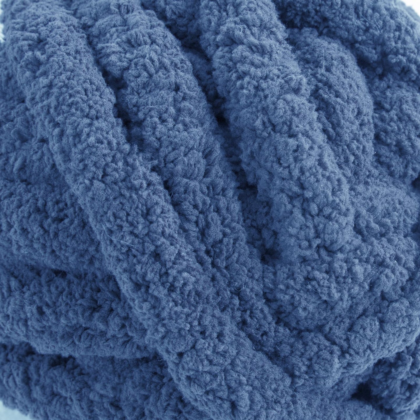 HOMBYS Country Blue Chunky Chenille Yarn, 8 Skeins, 27 yd / 8 oz Each