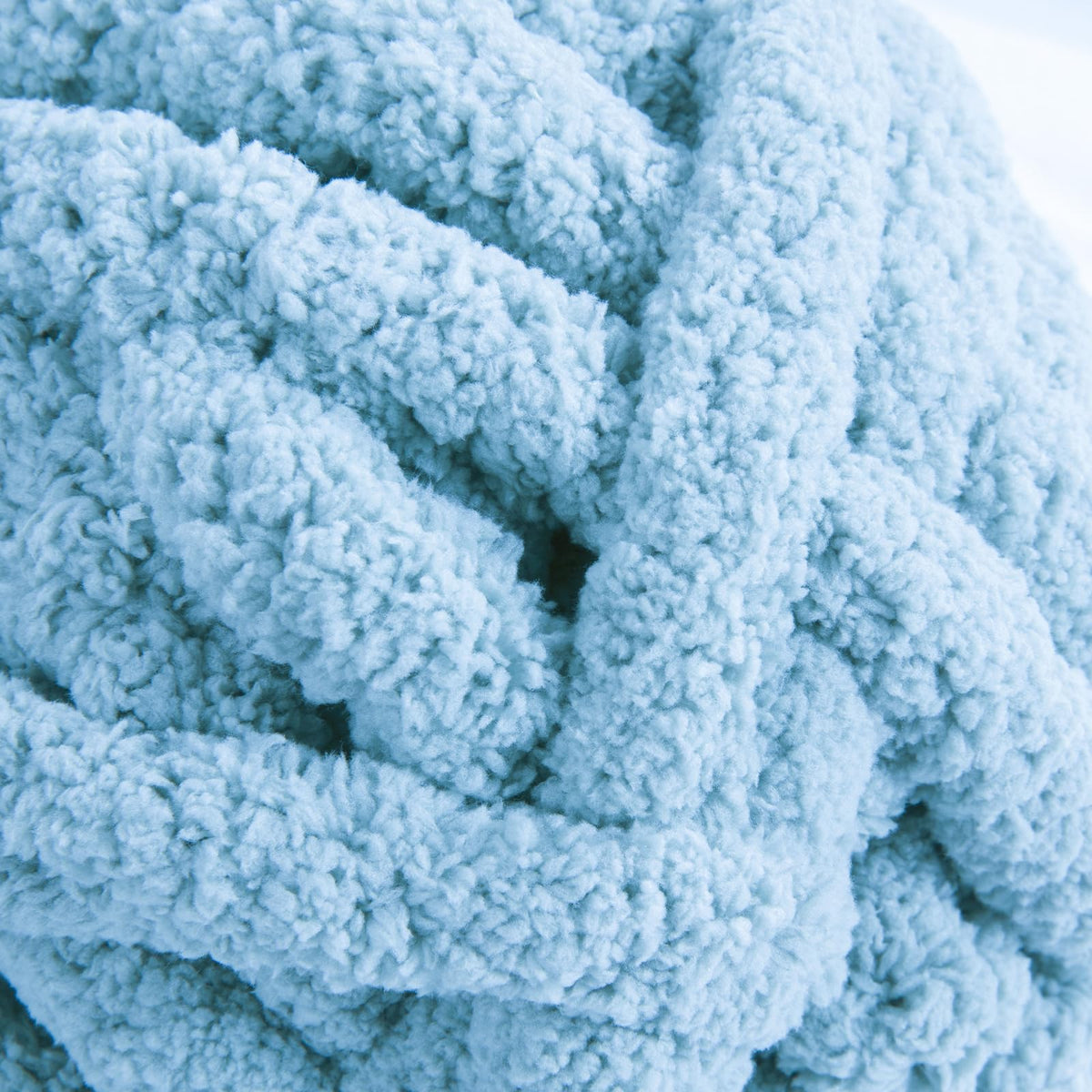 HOMBYS Sky blue Chunky Chenille Yarn, 8 Skeins, 27 yd / 8 oz Each