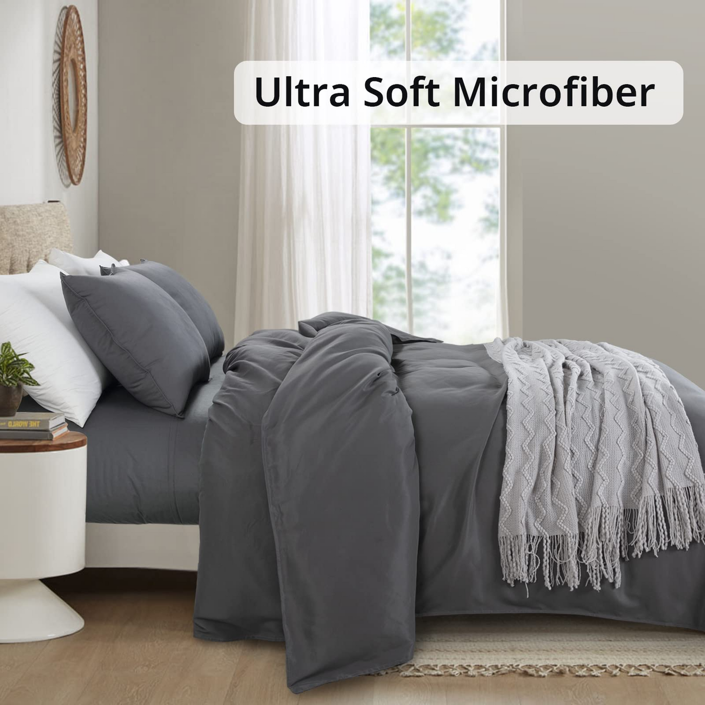 HOMBYS Oversized King Duvet Cover  Ultra Soft Microfiber