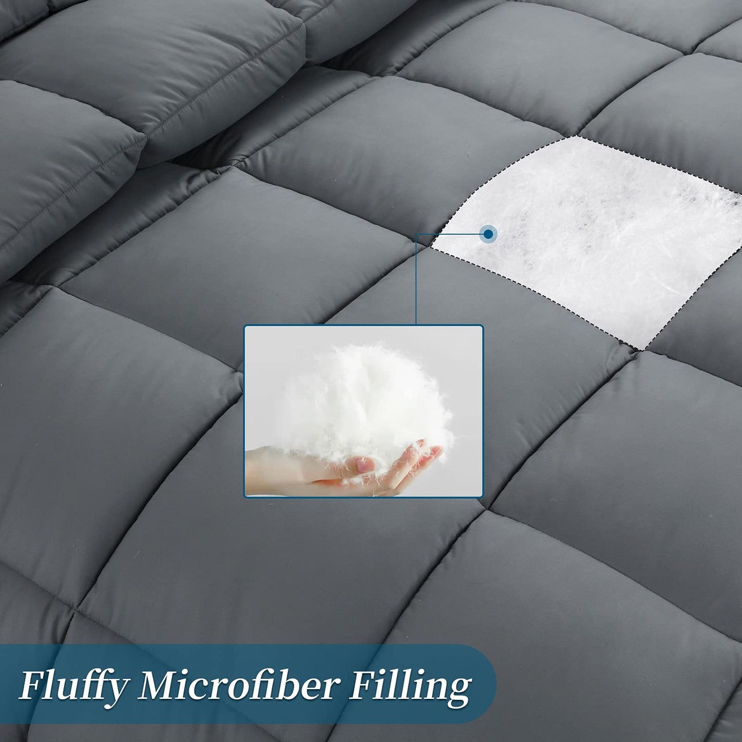 HOMBYS Oversized King Down Alternative Fluffy Comforter