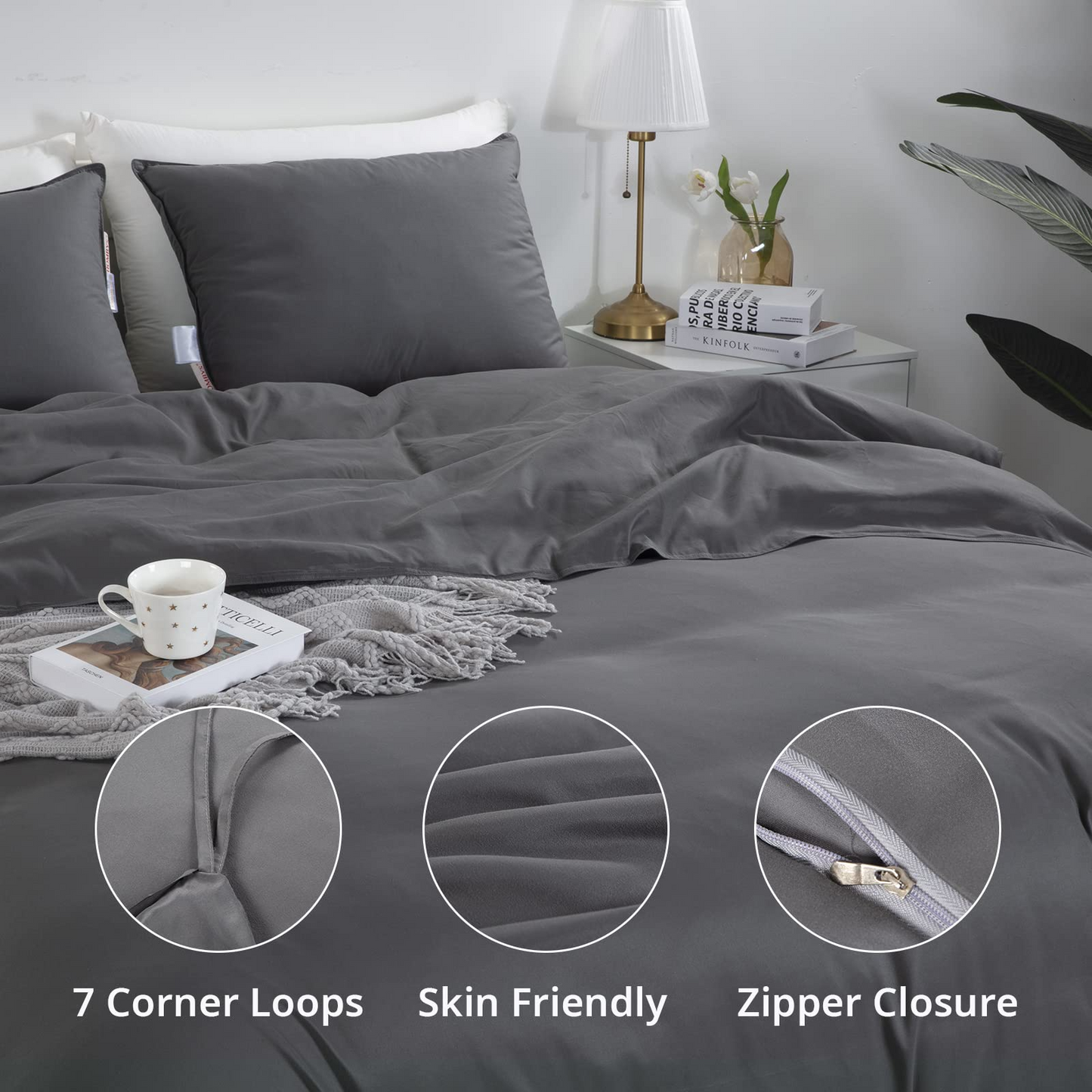 HOMBYS Oversized King Duvet Cover  Ultra Soft Microfiber