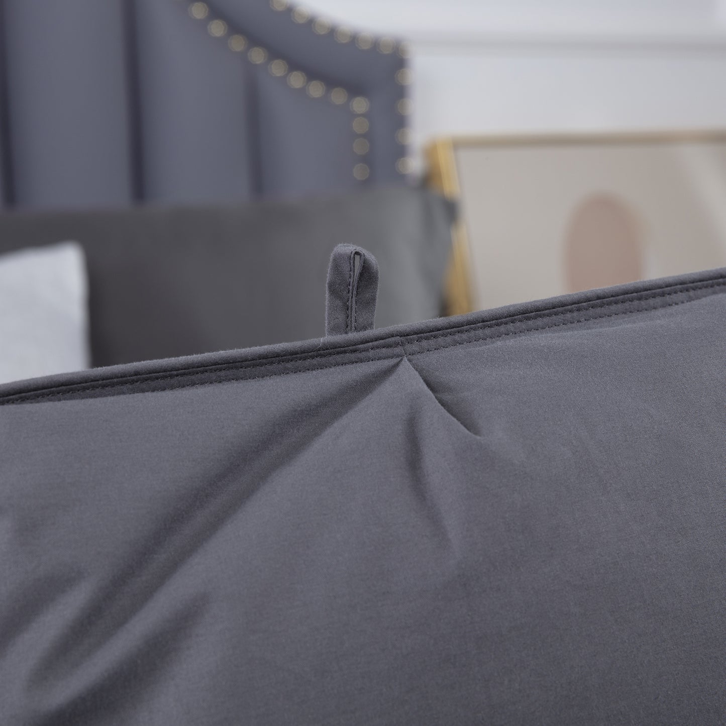 HOMBYS Oversized King Feather and Down Comforter, Pinch Pleat California King Duvet Insert